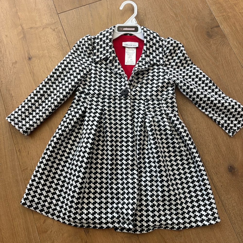 Chic Kids Houndstooth Pea Coat